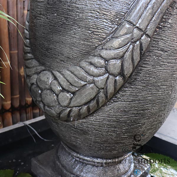 Surge - Balinese Concrete Anduze Bowl Water Feature 120cm