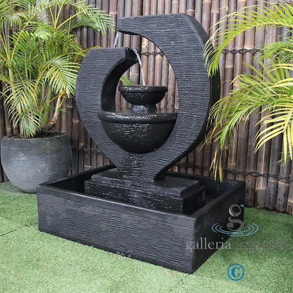 Canal - Balinese Concrete Eclipse Bowl Pond Water Feature