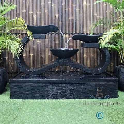 Bog - Balinese Concrete Infinity 3 Bowl Water Feature