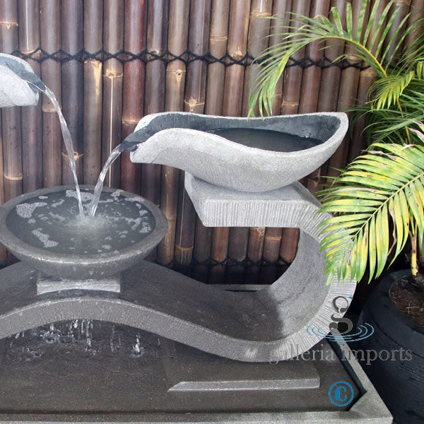 Bog - Balinese Concrete Infinity 3 Bowl Water Feature