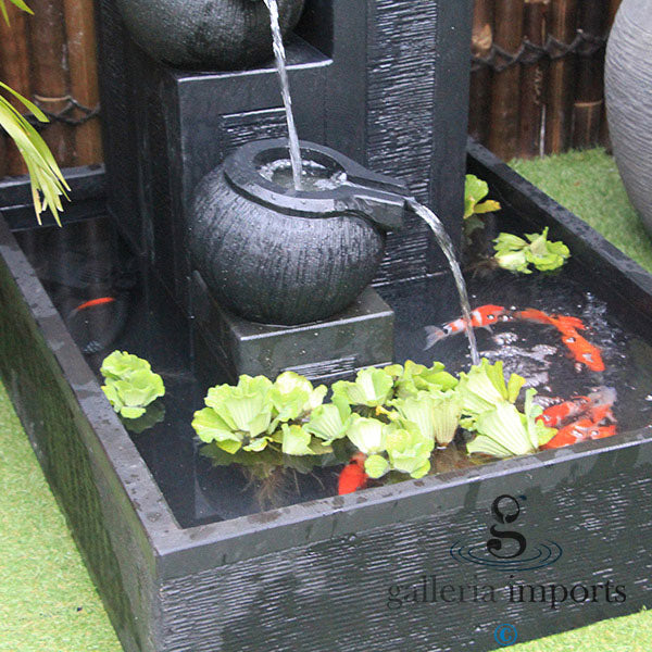 Glacial - Balinese Concrete Pots Bowls Pond Water Feature