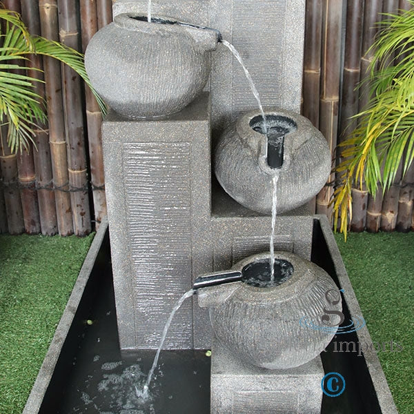 Glacial - Balinese Concrete Pots Bowls Pond Water Feature