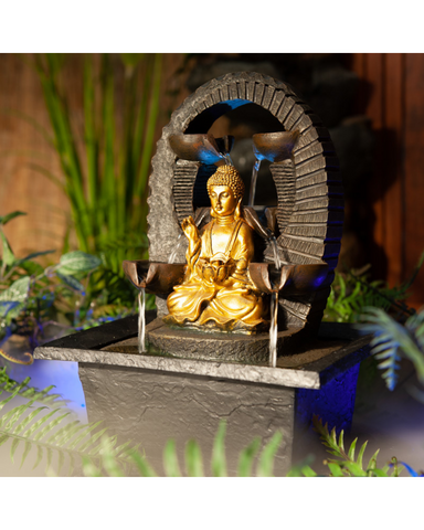 Upaya - Buddha Bowls Lighting Water Feature Fountain 39cm