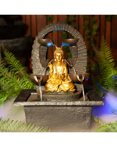 Upaya - Buddha Bowls Lighting Water Feature Fountain 39cm