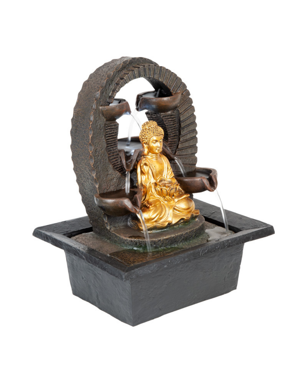 Upaya - Buddha Bowls Lighting Water Feature Fountain 39cm