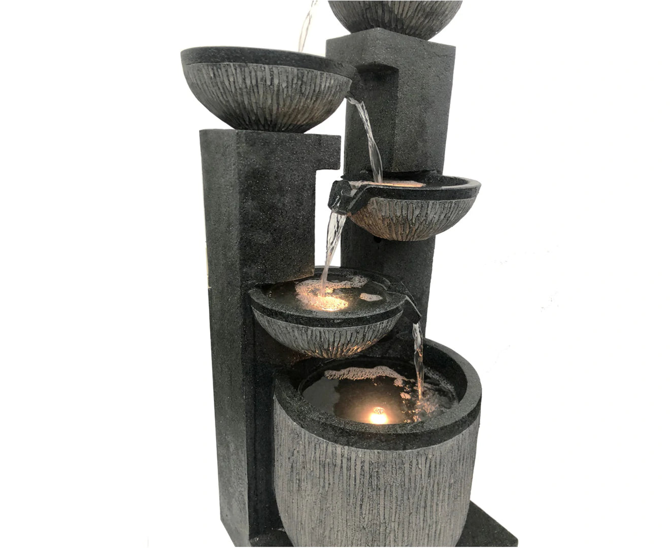 Swale - Cascading Lighting 5 Bowl Waterfall Water Feature