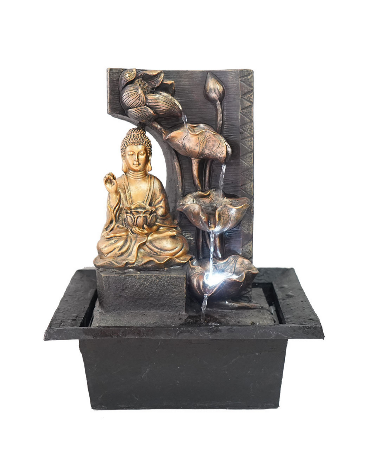 Mala - Buddha Bowls Lighting Water Feature Fountain 40cm