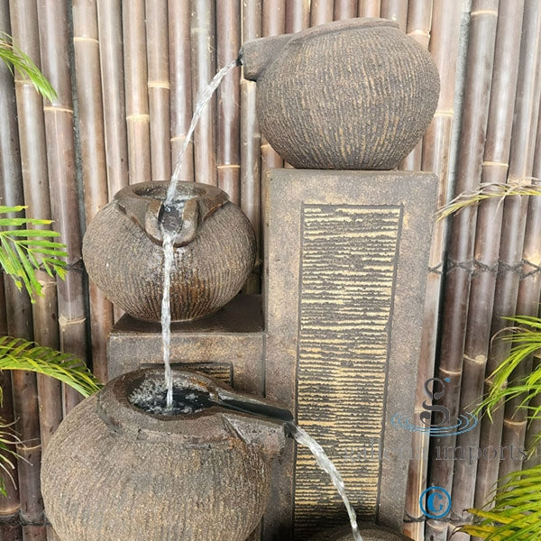 Glacial - Balinese Concrete Pots Bowls Pond Water Feature