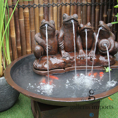 Fjord - Balinese Concrete Frog Pond Pot Bowl Water Feature