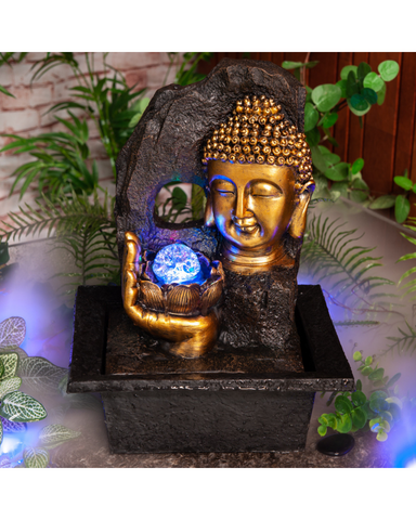 Metta- Buddha Lighting Water Feature Fountain 40cm