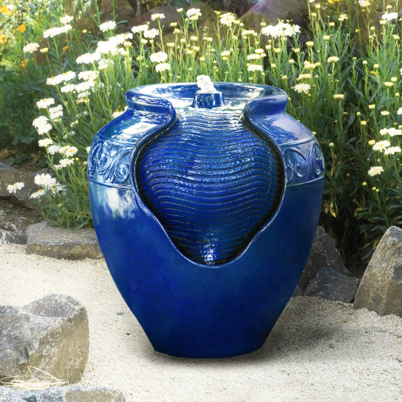 Seep -  Glazed Pot Jar Lighting Water Feature