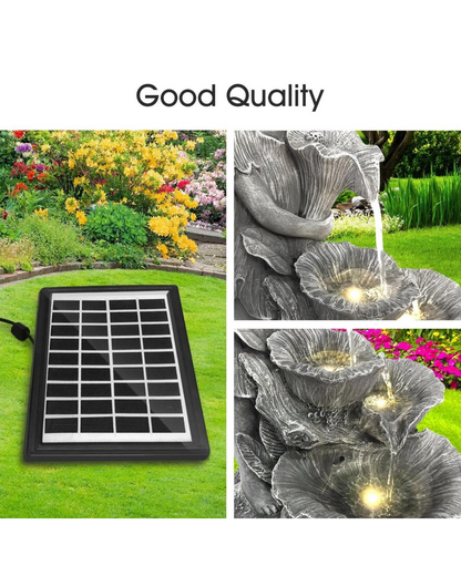 Luna - Solar Fairy 4 Tier Lighting Water Feature Bird Bath