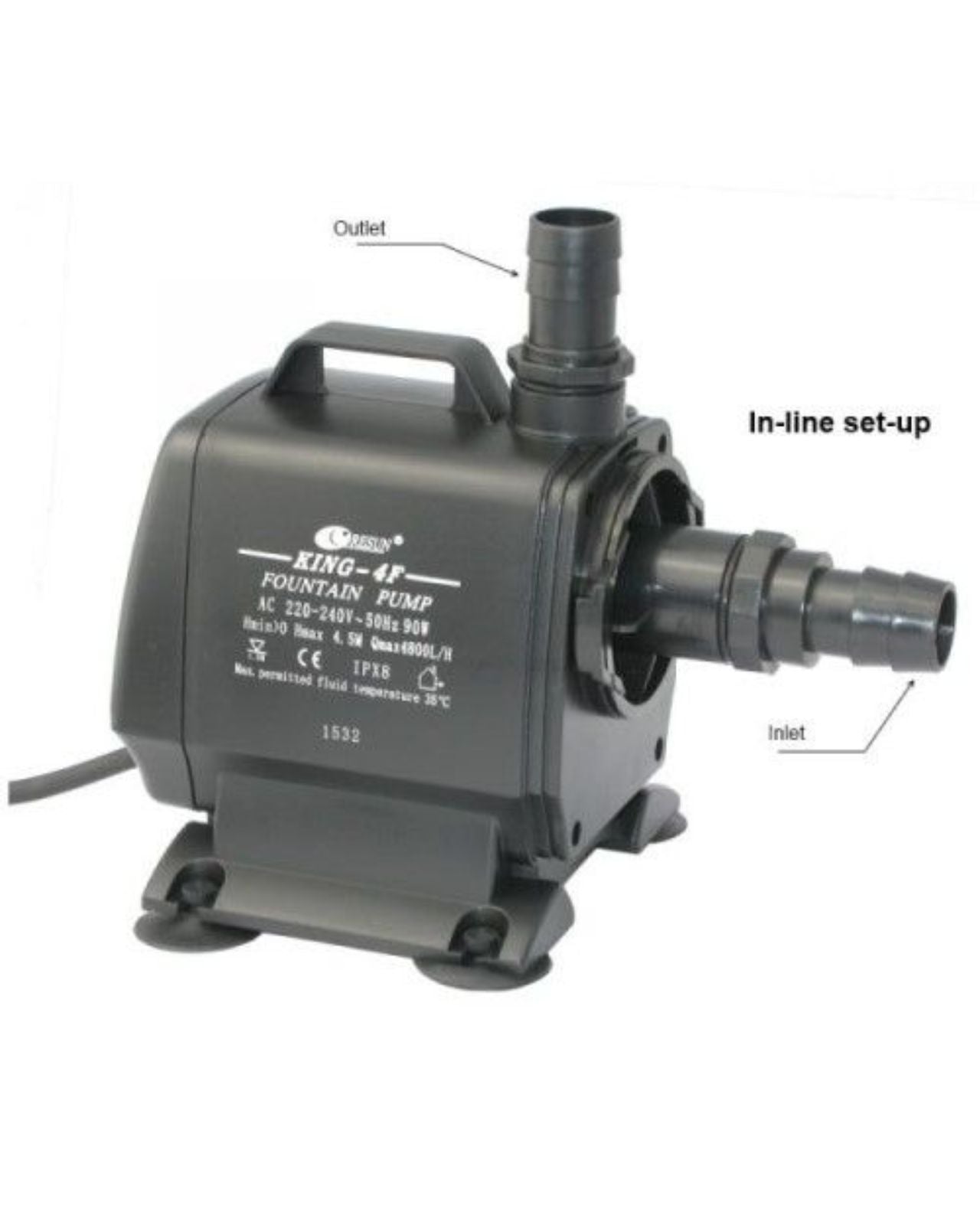 Resun King 4F Water Fountain & Pond Pump - 240V - 4800LPH