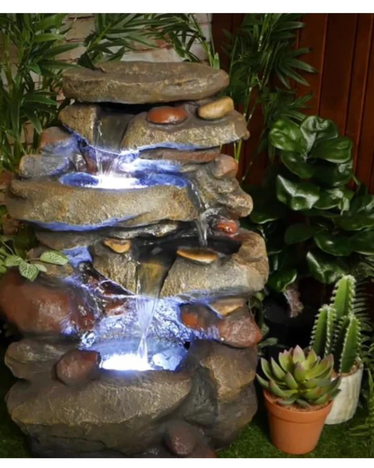 Fount - Rock Lighting Water Feature Fountain 65cm