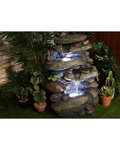 Fount - Rock Lighting Water Feature Fountain 65cm