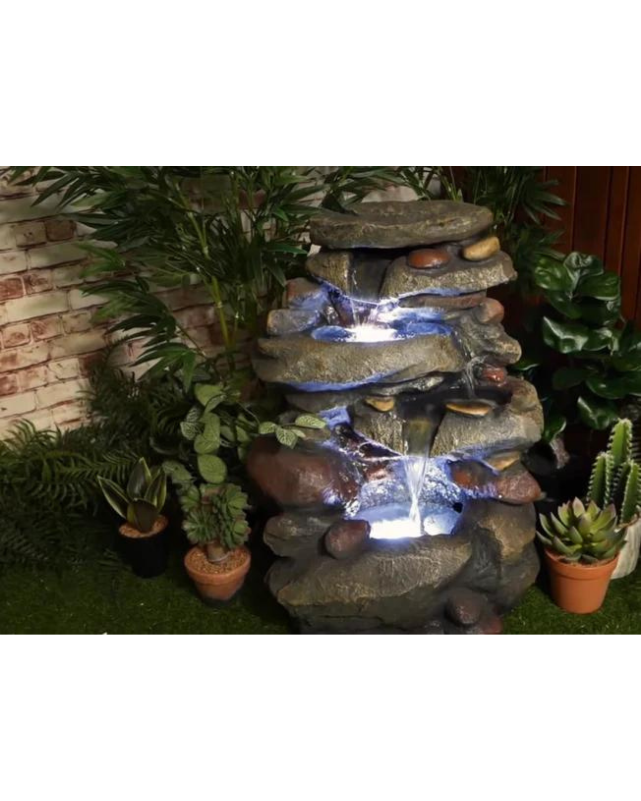 Fount - Rock Lighting Water Feature Fountain 65cm