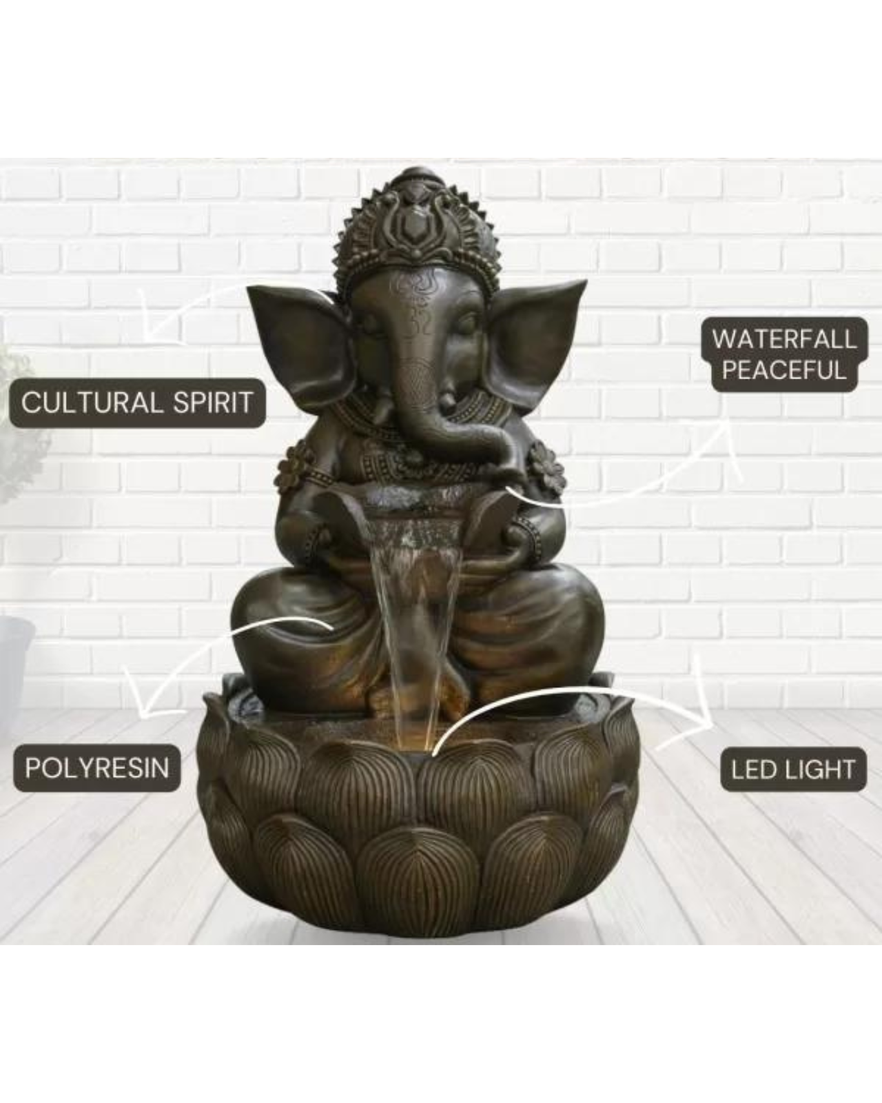 Ananta - Large Ganesha Water Fountain 113cm