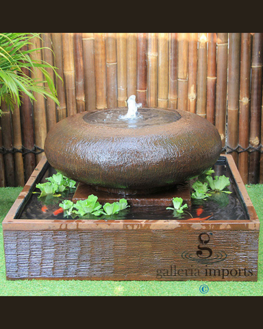 Sluice - Balinese Concrete Bowl Pond Water Feature