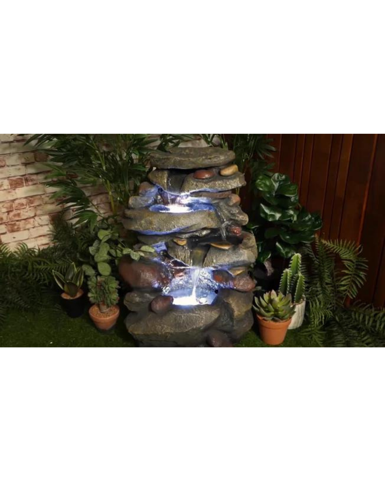 Fount - Rock Lighting Water Feature Fountain 65cm