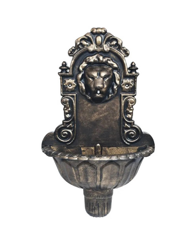 Reef - Lion Head Bronze Wall Water Feature Fountain