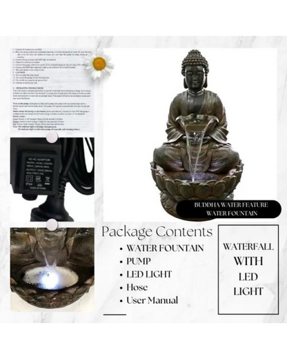 Samsara - Large Buddha LED Light Bowl Water Feature