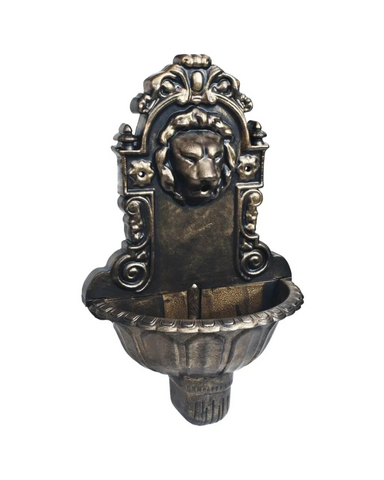 Reef - Lion Head Bronze Wall Water Feature Fountain