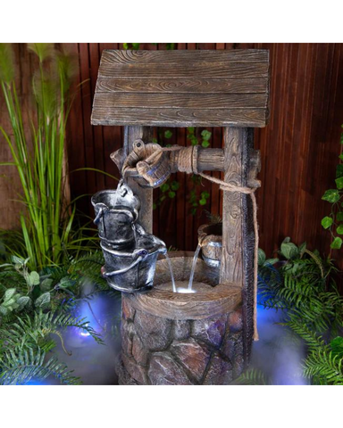 Plash- Wishing Well Lighting Water Feature Fountain 85cm