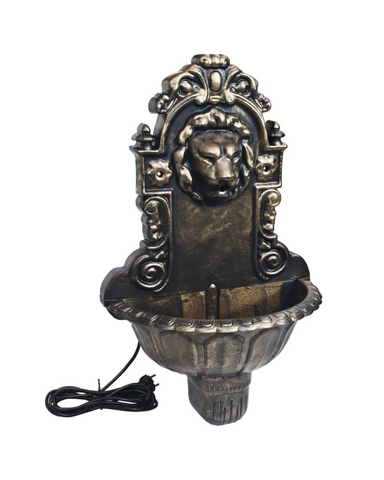 Reef - Lion Head Bronze Wall Water Feature Fountain