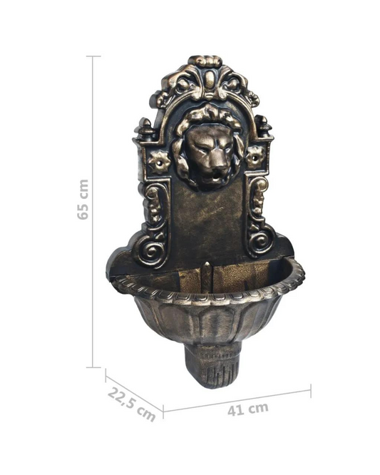 Reef - Lion Head Bronze Wall Water Feature Fountain