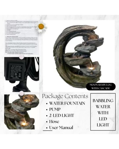 Rivet - Cascading Lighting Waterfall Rock Water Feature