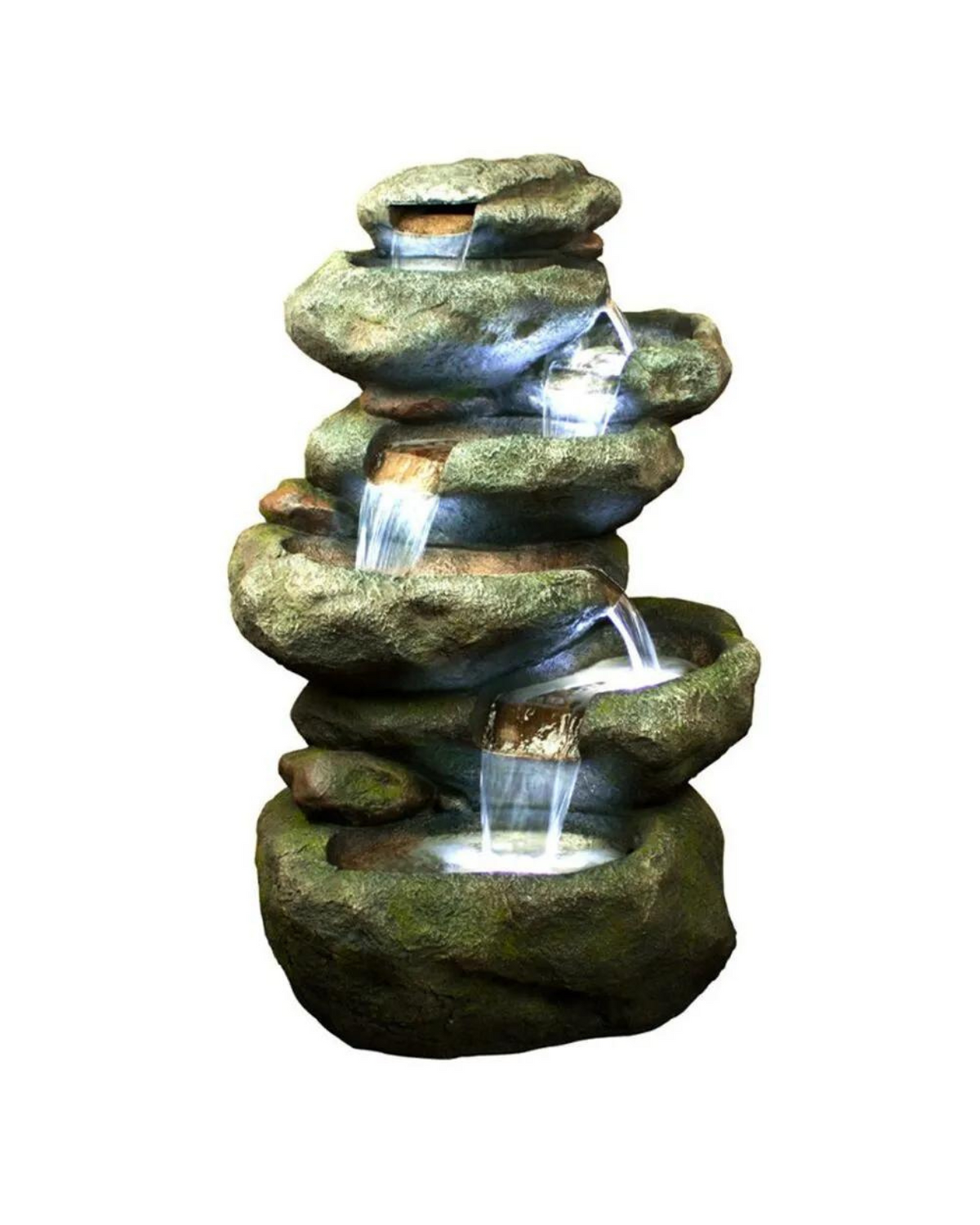 Bubbler - Natural Rock Waterfall Water Feature Fountain 120cm