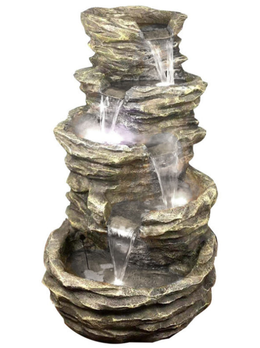 Brine - Rock Lighting Water Feature Fountain 100cm