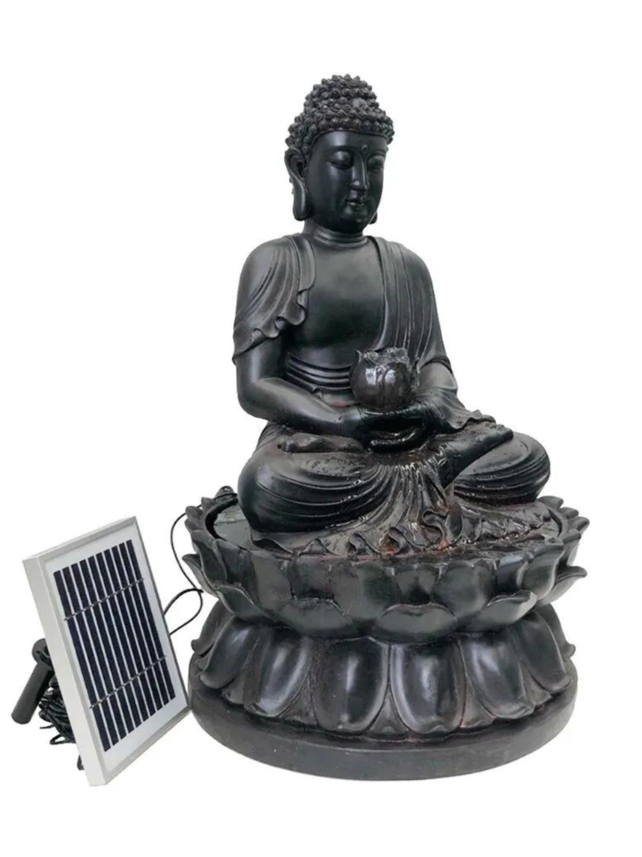 Buddha Bliss - Solar Buddha LED Light Water Feature