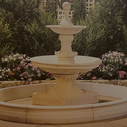 A water fountain with a classic design