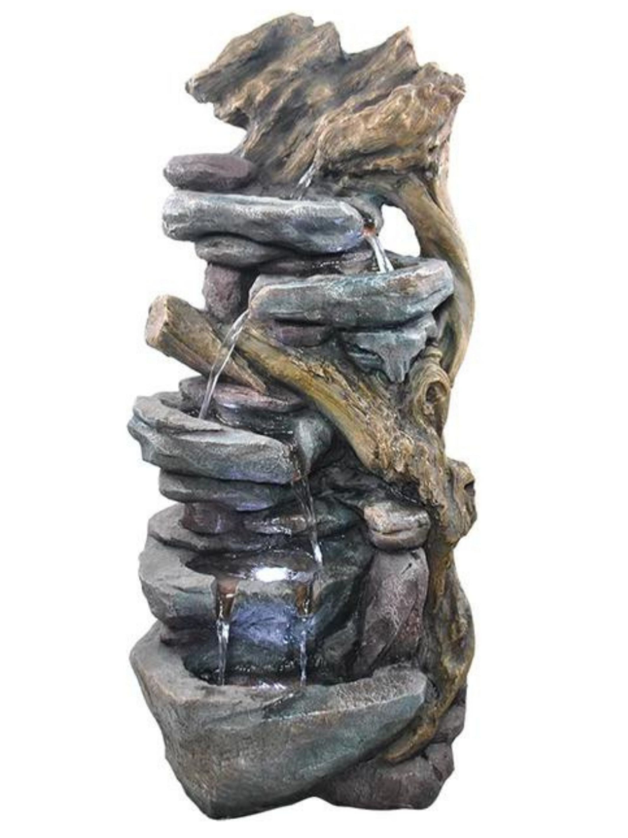 Dally - Rocks & Wooden Logs LED Light Water Feature