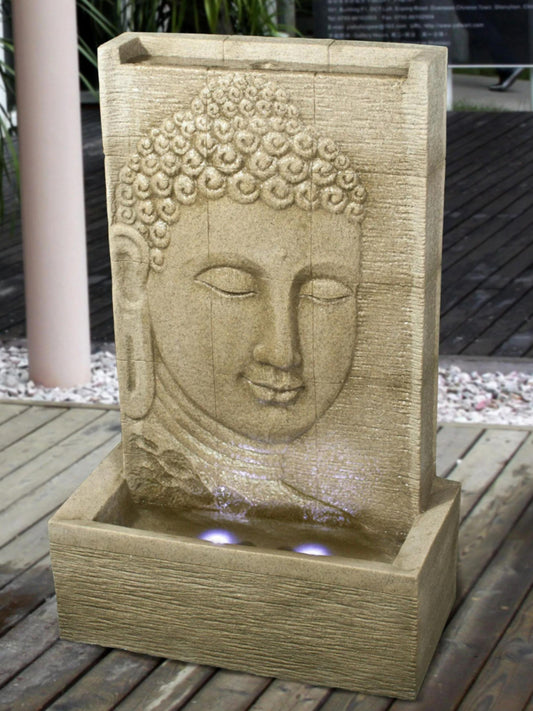 Dharma - Large Buddha Wall LED Light Water Feature