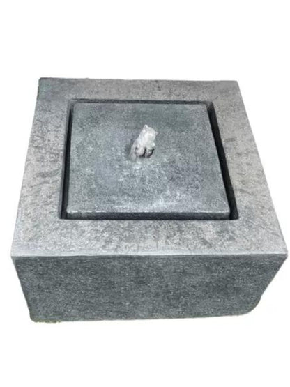 Elixir - Modern Square Bubbler Wall LED Light Water Feature