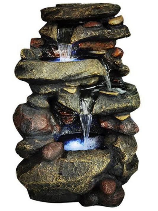 Fount - Rock Lighting Water Feature Fountain 65cm