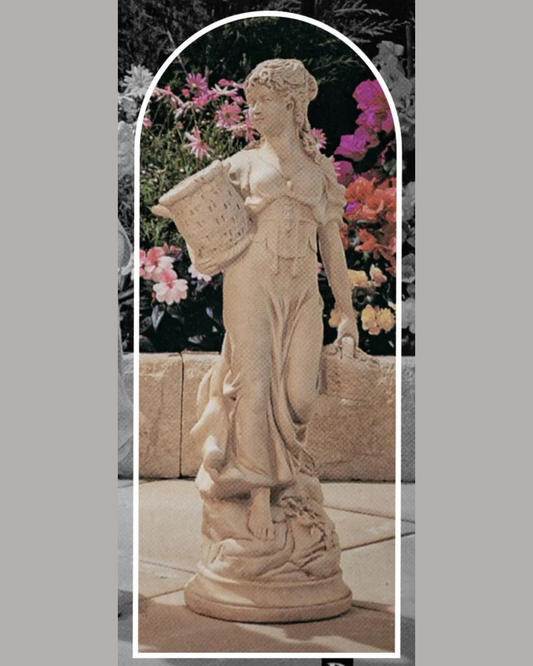 Giovanna - Concrete Limestone Cement Garden Statue 70cm