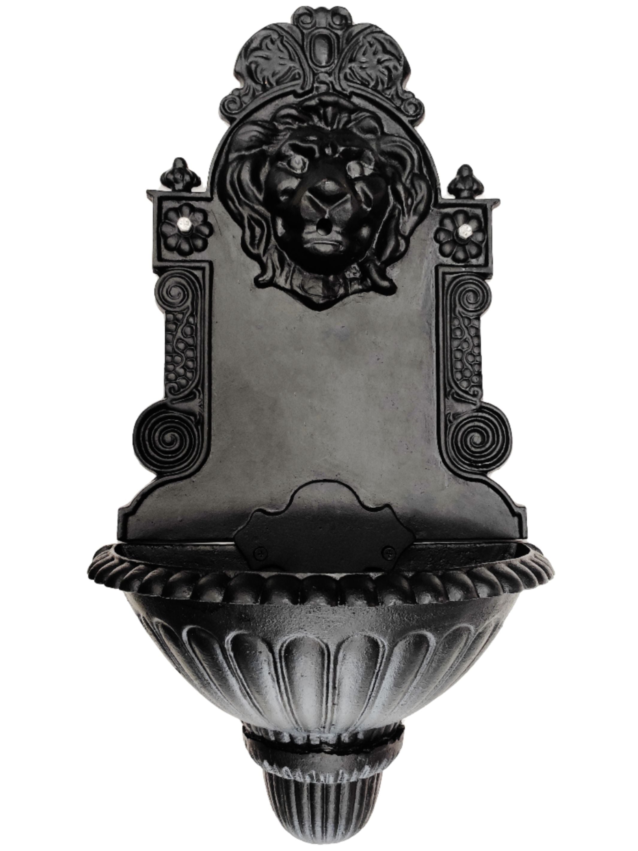 Jungle Jewel - Lion Cast Iron Wall Water Feature 76.5cm