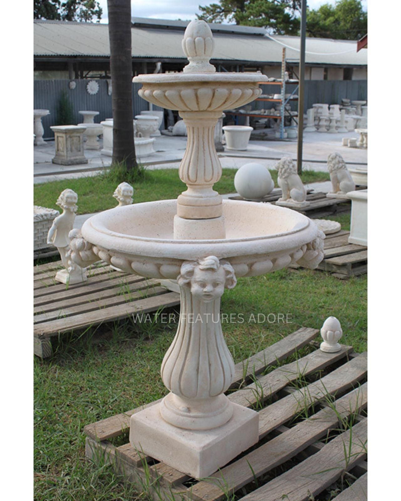 Marina - 2 Tier Classic Concrete Water Fountain