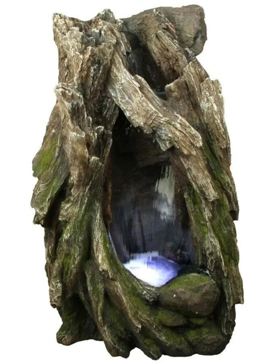 Nectar - Rock Cascading LED Light Log Water Feature