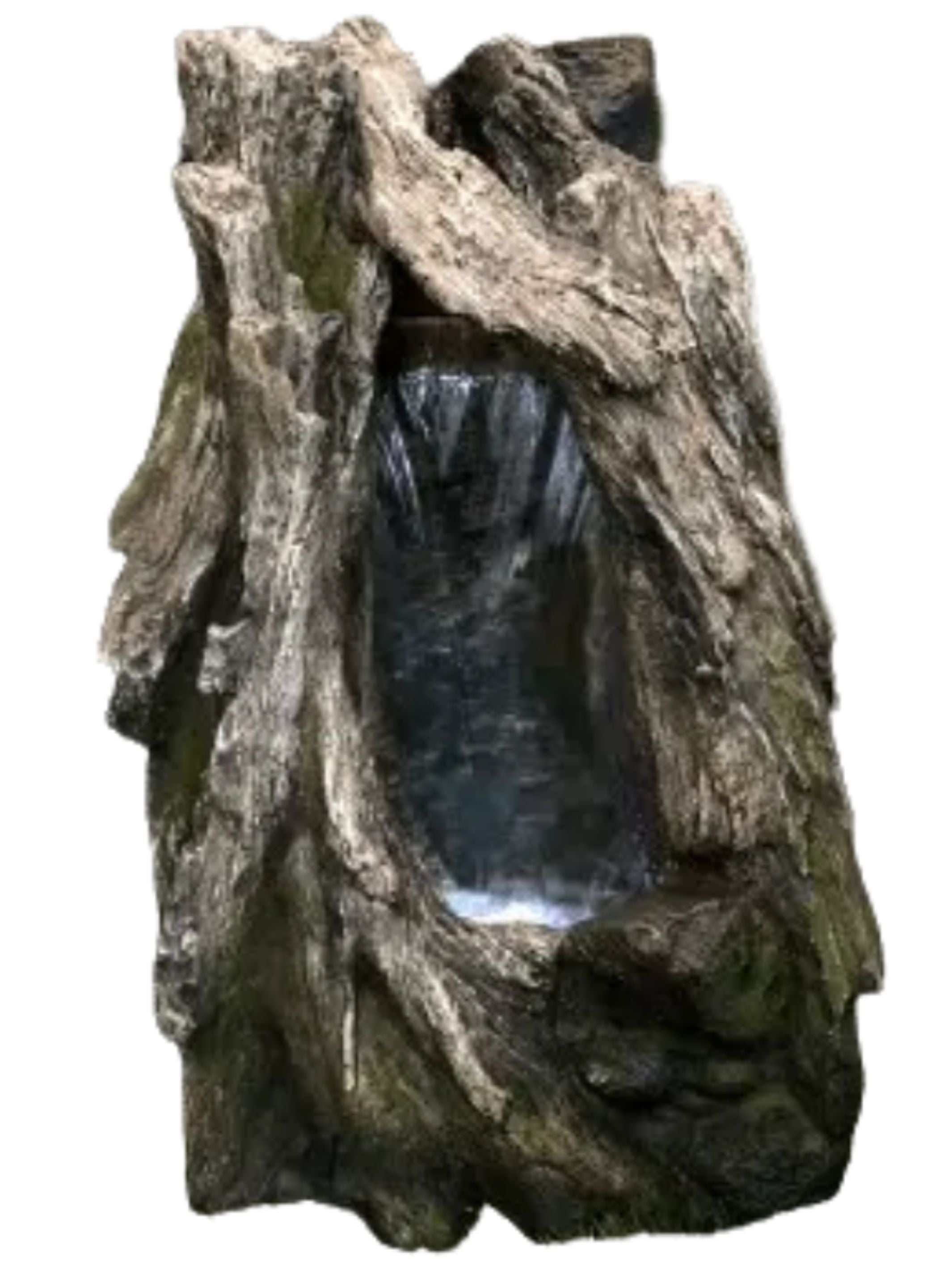 Nectar - Rock Cascading LED Light Log Water Feature