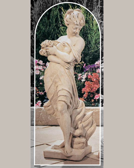 Nia - Concrete Limestone Cement Garden Statue 118cm