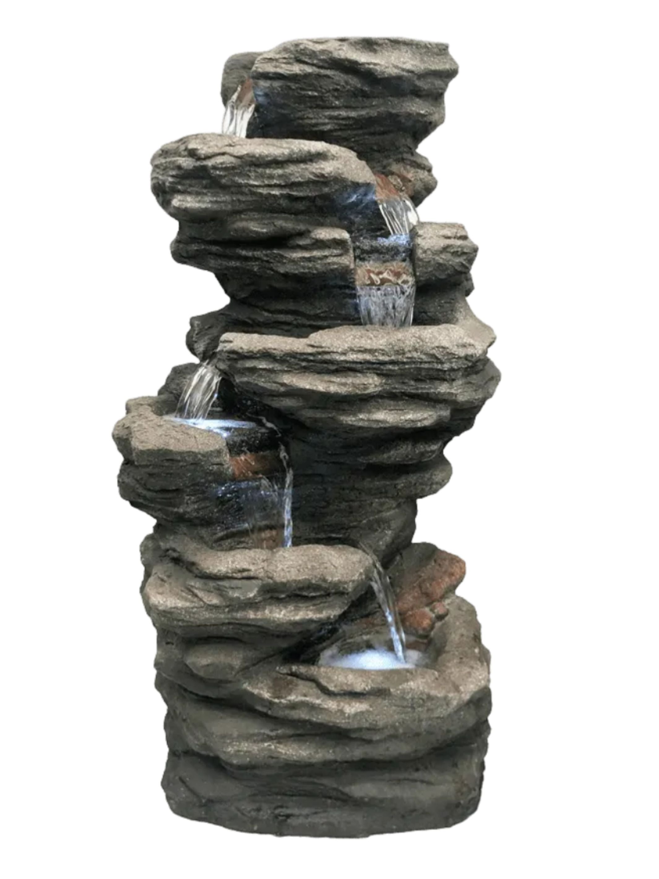 Nirvana - Rock LED Light Tiered Water Feature