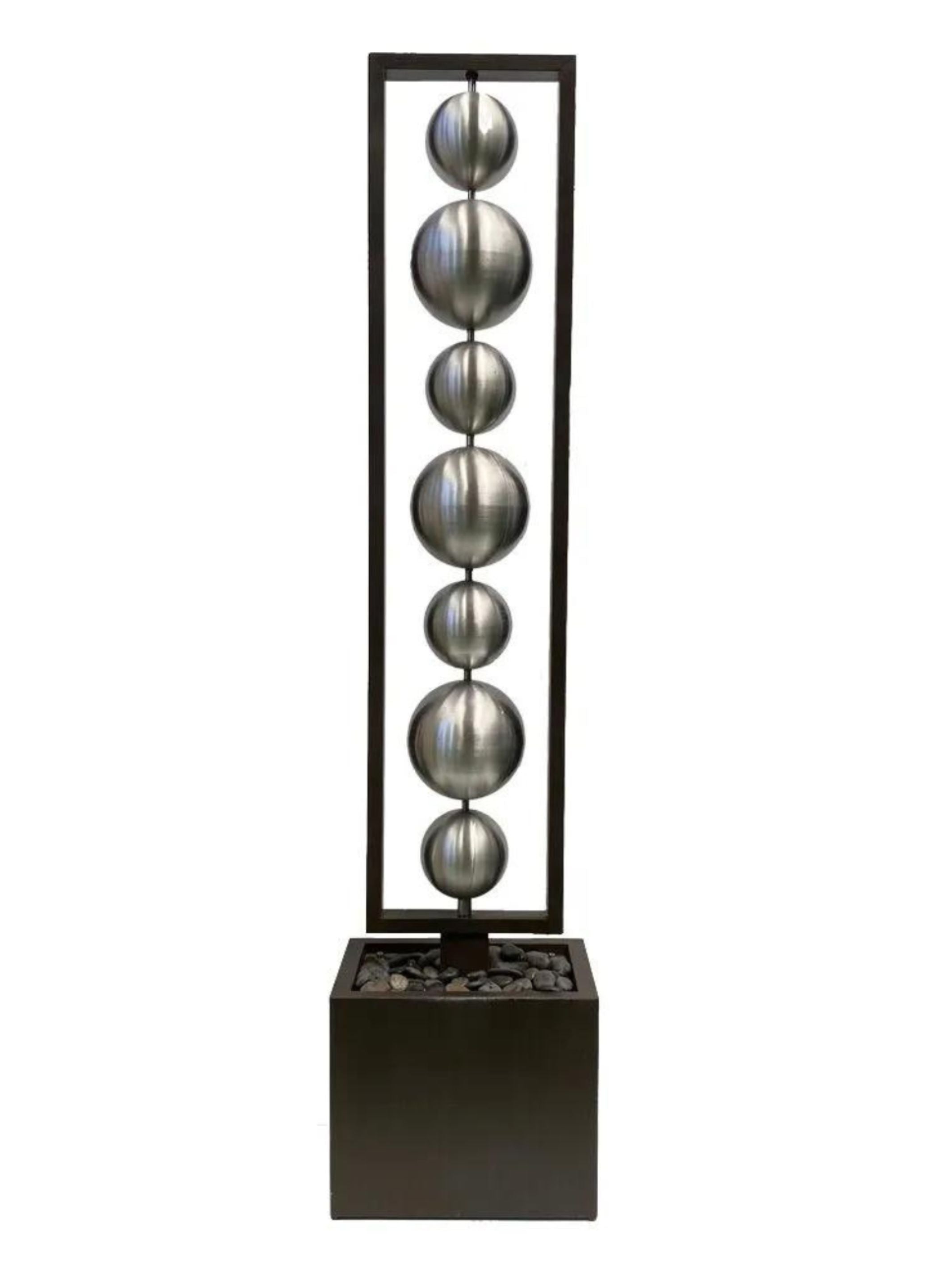 Nova - Steel Pillar Spheres Tower Water Feature