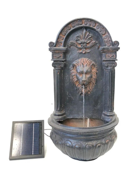 RegalRoar - Lion Face Solar LED Light Water Feature