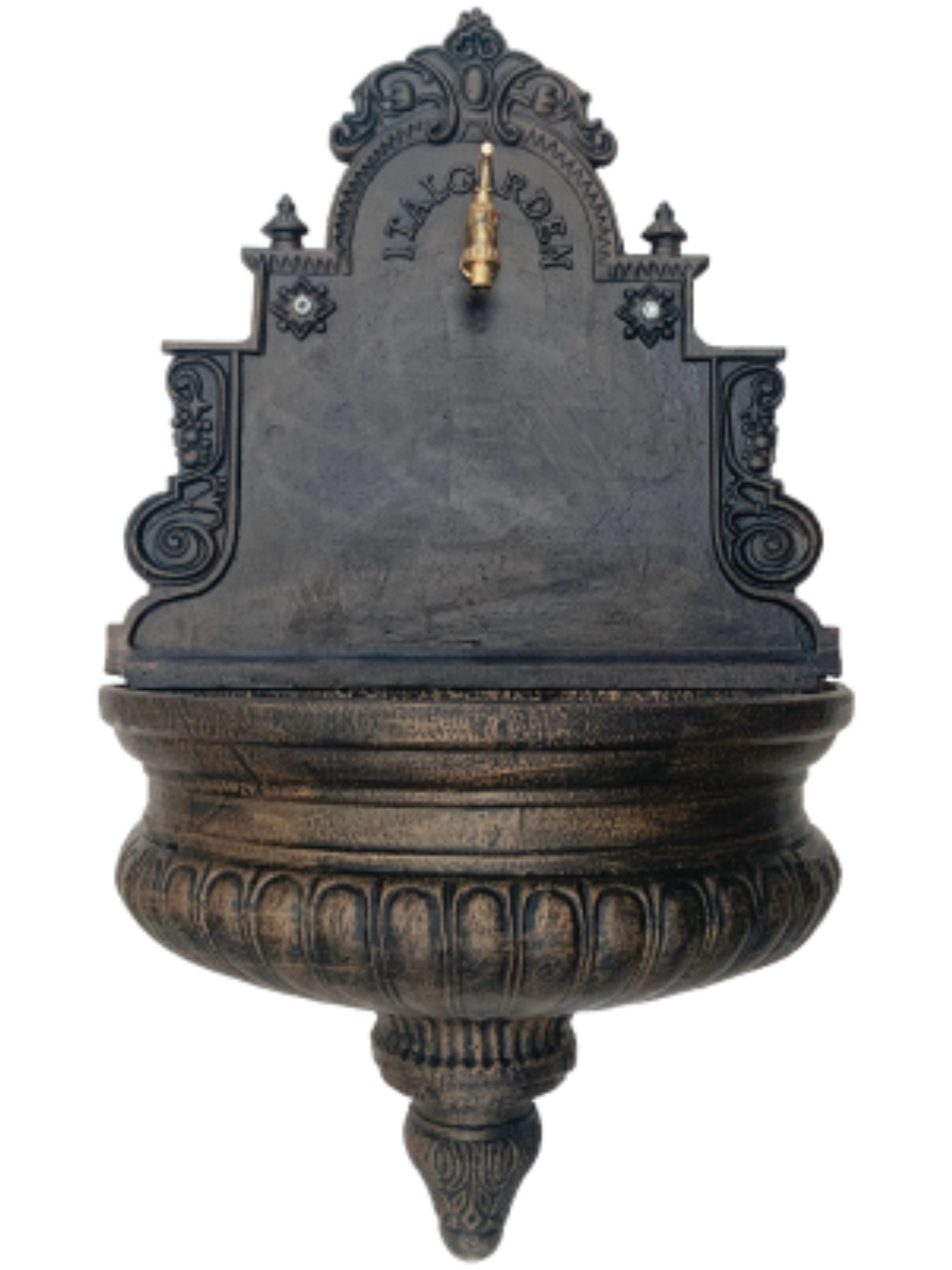 Revet - Large Cast Iron Wall Water Feature 98cm