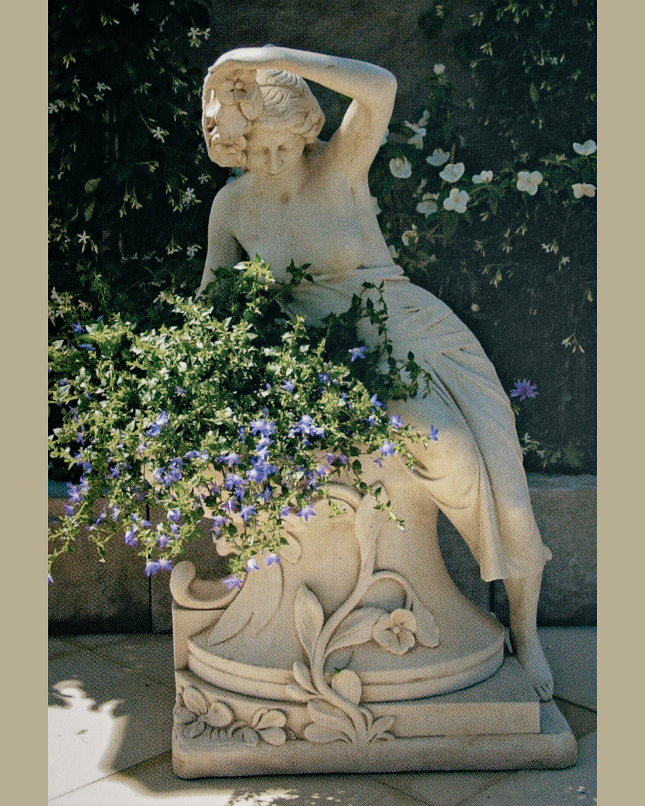 Rosa - Concrete Limestone Cement Garden Statue 117cm