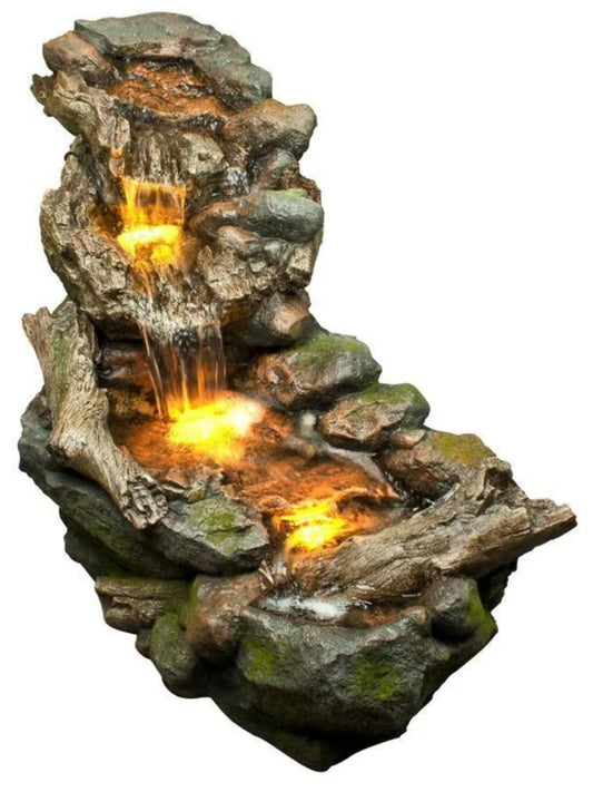 Splash - Rock LED Light Cascading Water Feature